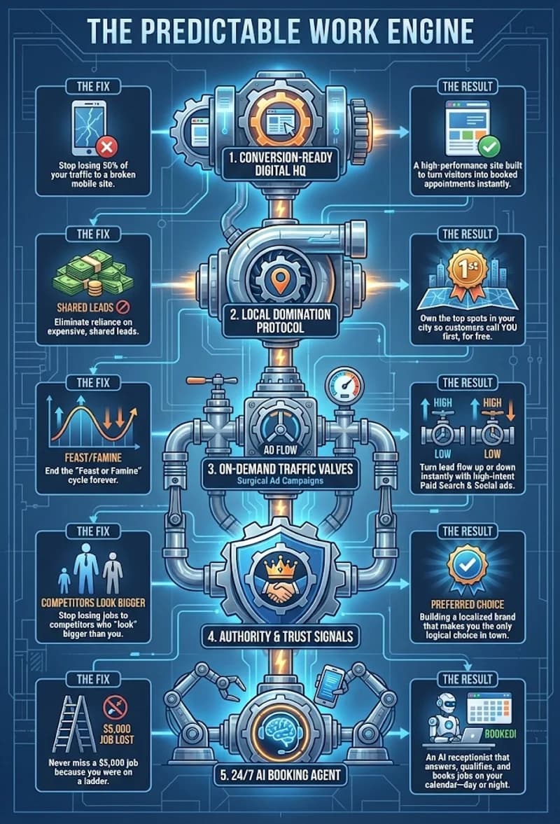 The Predictable Work Engine Infographic