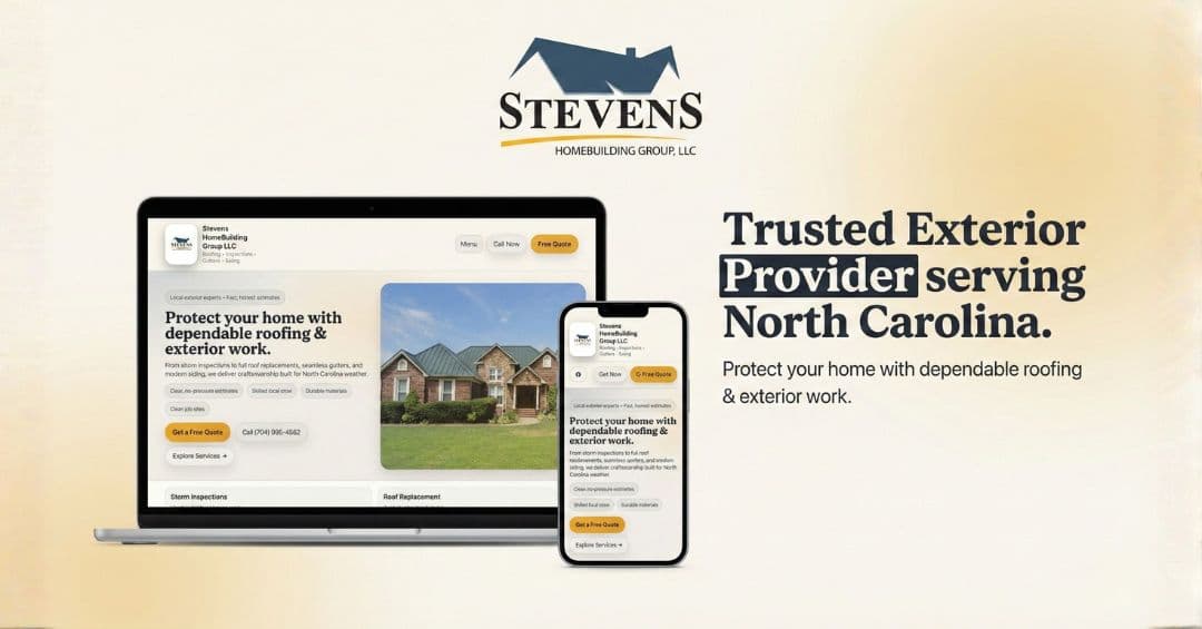 Stevens HomeBuilding Group: Web Design & SEO Case Study